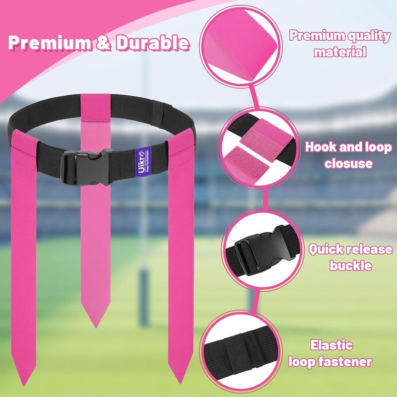 Uikro Flag Football Belts, 7 Player Flag Football Set, 21 Flags for Flag Football for Kids Youth Adults Training Sports - Image 3